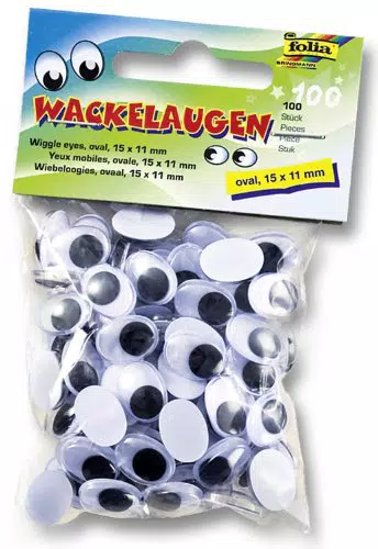 folia 751511 - Wackelaugen mit beweglicher Pupille, weiß