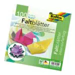 folia 8920 - Faltblätter 20 x 20 cm, 70 g/qm, 100 Blatt sortiert in 10 intensiven Farben - ideal zum Papierfalten und für andere kreative Bastelarbeiten