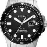 Fossil Herrenuhr Fb01, Quarzwerk, 42mm Silbernes Edelstahlgehäuse mit Edelstahlarmband