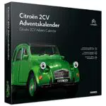 FRANZIS 55154 - Citroen 2CV Adventskalender grün, Metall Modellbausatz im Maßstab 1:32