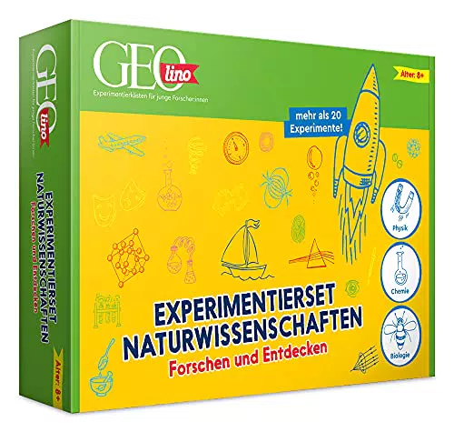 FRANZIS 67156 - GEOlino Experimentierset Naturwissenschaften - Experimentierkasten mit 24 spannenden Versuchen für Kinder ab 8 Jahren