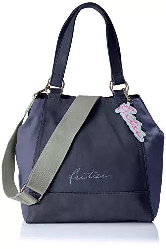 Fritzi aus Preussen Damen Joy01 Vintage Mix Blue Shopper