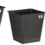 Gartenfreude Pflanzkübel, Polyrattan 3-er, wasserdichter Kunststofftopf