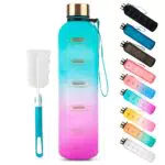 GEEKHAVE 1L Trinkflasche, BPA Frei Wasserflasche, Sportflasche aus Tritan