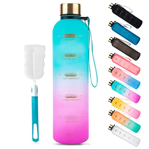 GEEKHAVE 1L Trinkflasche, BPA Frei Wasserflasche, Sportflasche aus Tritan