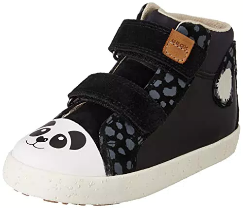 Geox Baby-Mädchen B Kilwi Girl C Sneakers, Schwarz