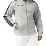 Givova Unisex Sweatshirt Full Zip Band, Melange Hellgrau meliert