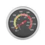 Grillthermometer, 7cm BBQ Thermometer aus Edelstahl Professionelle Temperaturanzeige Ofen BBQ Smoker Temperaturanzeige Zum Grillen