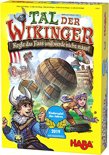 HABA 304697 - Tal der Wikinger, Brettspiel mit XXL-Spielplan und 3D-Wikingerschiffen