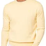 HACKETT LONDON Herren Cotton Silk Crew Pullover, Light Yellow