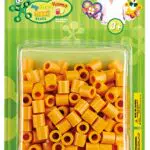Hama Perlen 8524 Bügelperlen Packung mit ca. 250 Maxi Bastelperlen mit Durchmesser 10 mm in Teddybären-braun