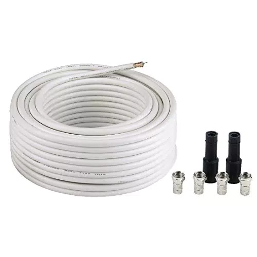 Hama SAT-Anschluss-Kit "Digital", 100 dB, 20 m inkl. 4 F-Steckern und Schutztülle