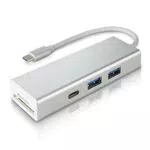 Hama USB 3.1 Type-C Hub, 3-fach, mit Kartenleser externer USB-Verteiler