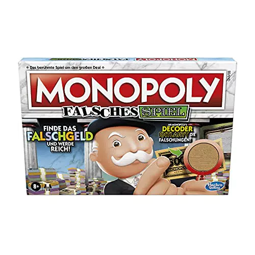 Monopoly F2674100 Falsches Spiel, Brettspiel für Familien und Kinder ab 8 Jahren