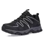 Herren Wanderschuhe wasserdichte Damen Trekking Schuhe Atmungsaktive Arbeits Outdoorschuhe Jungle Berg Kletterschuhe Wanderhalbschuhe Schwarz