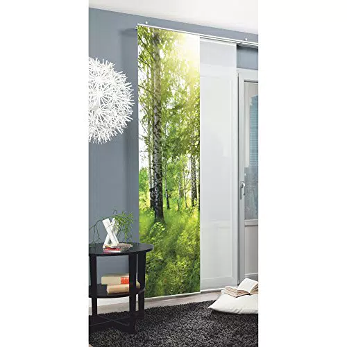 Home Fashion Schiebevorhang, Grün, 245 x 60 cm