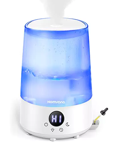 Homvana Luftbefeuchter Schlafzimmer Top-Fill, 3.6L 360°Cool Mist 34H Dauerhaft