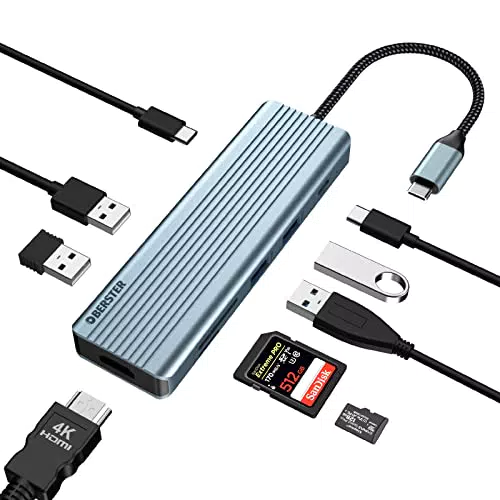 HOPDAY USB C Hub, 6 in 1 USB C Adapter für MacBook Air/Pro