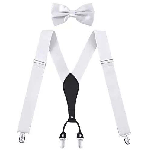 Hosenträger mit den 6 starken Clips und Fliege KIT mehrfarbig elastisch Y-formoig Länge für Damen und Herren Playshoes in verschiedenen Designs