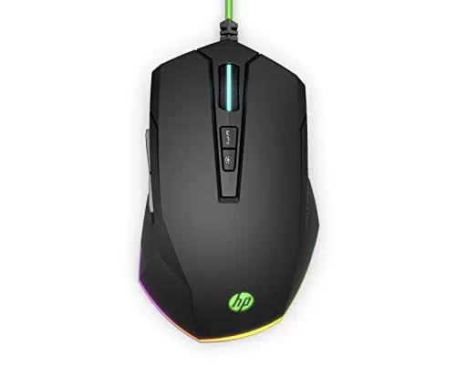 HP Pavilion USB Gaming Maus 200 schwarz / Grün, 125 x 75 x 40.5 mm