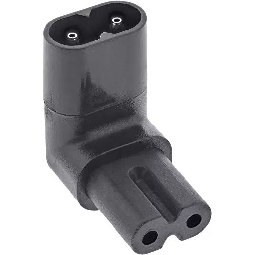 InLine Netzadapter IEC 60320 C8 / C7, Oben/unten gewinkelt 2pol
