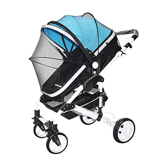 Insektenschutz/Moskitonetz Kinderwagen Reißverschluss Kinderwagen Mückennetz reißfest & waschbar fliegennetz für Kinderwagen