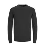 JACK & JONES Herren Basic Knit Crew Neck Pullover - Dark Grau Melange - M