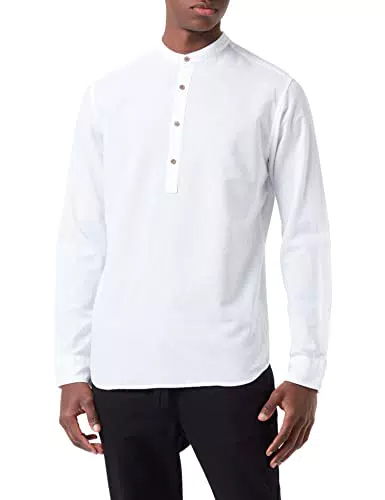 JACK & JONES Mens JPRBLASUMMER Half Placket Shirt L/S SN Langarmshirt