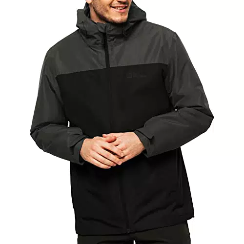 Jack Wolfskin Herren Taubenberg 3in1 Jkt M Jacket, Schwarz