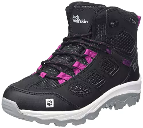 Jack Wolfskin Unisex Kinder Vojo Texapore Mid K, Phantom / Pink