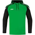 JAKO Unisex Kinder Kapuzensweatshirt Performance, Soft Green/schwarz