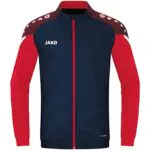 JAKO Unisex Kinder Polyesterjacke Performance, marine/rot