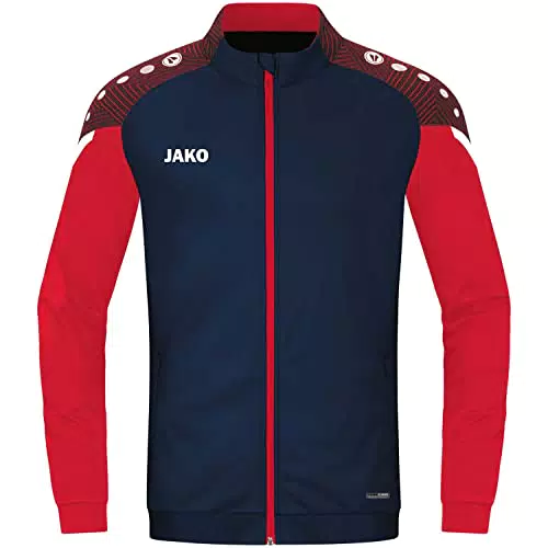 JAKO Unisex Kinder Polyesterjacke Performance, marine/rot