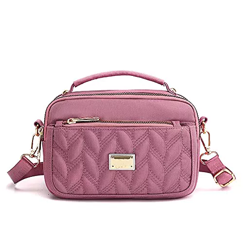 JIANLINST Damen Handy Umhängetasche Klein Handytasch Crossbody Schultertasche Mini-Tasche Multifunktionale Handytasche Taro lila