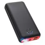 JIGA Power Bank 30000mAh Externer Akku Tragbares Ladegerät USB C Powerbank mit Taschenlampe