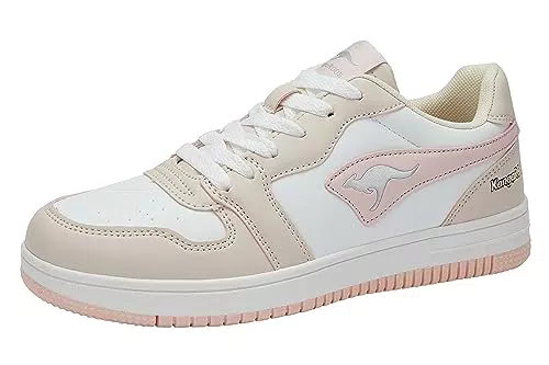 KangaROOS Unisex K-Watch Board Sneaker, Buttercream/Frost pink
