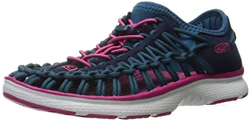 KEEN Unisex-Kinder Uneek O2 Plateausandalen, Blau