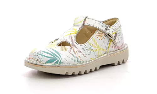 Kickers Jungen Mädchen Kick Mary Jane Halbschuhe, Blanc Sunshine