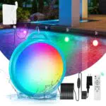 Kimimara LED Poolbeleuchtung - 10W RGB Unterwasser Poolscheinwerfer Ip68 Wasserdicht Dimmbar Farbwechselnde Poollampe Scheinwerfer mit Magnet für Stahlwandpool Framepool
