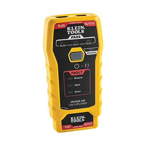 KLEIN TOOLS Netzwerkkabel-Prüfgerät, LAN Explorer™ Datenkabel-Prüfgerät mit Remote-Einheit