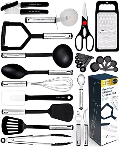 Küchenutensilien Set Kochset - Antihaft Hitzebeständiger Küchenhelfer Set - Pfannenwender Kochlöffel set - Küchen Gadgets