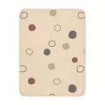 LÄSSIG Mull Babydecke Krabbeldecke Kuscheldecke GOTS zertifiziert/Muslin Blanket 75 x 100 cm Circles offwhite/multicolor