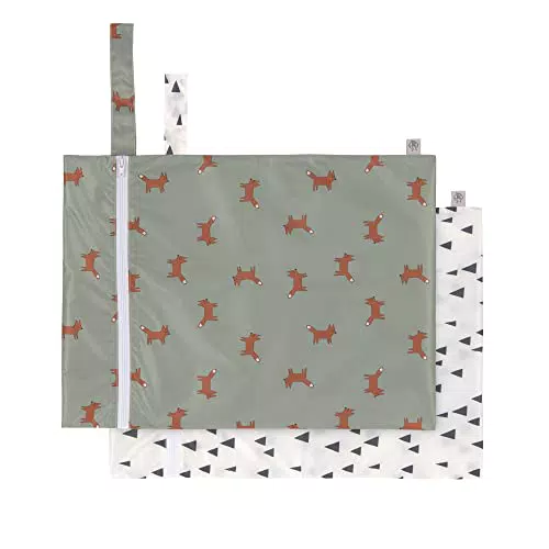 LÄSSIG Wiederverwendbare Nasstasche 2 Stück/Wet bag Little Forest Fox