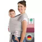 Laleni Tragetuch Baby Neugeborene aus 100% Bio-Baumwolle - Babytragetuch OEKO-TEX Zertifiziert bis 15 kg
