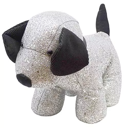 Lashuma Türsack Charly, Bodenstopper Hund, Türhalter Grau glitzernd