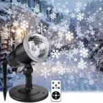 Led Projektor Weihnachten Aussen, Schneeflocke Projektorlampe IP44 Wasserdichte Außenbeleuchtung mit Fernbedienung und Timer für Weihnachten Party Festival Innen Außen