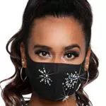 Leg Avenue Fleur Rhinestone Maske Black One Size