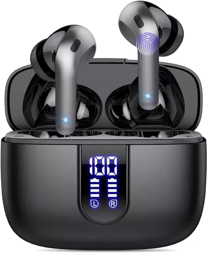 Lekaby Bluetooth Kopfhörer, 2023 Neue Kopfhörer Kabellos Bluetooth 5.3 In Ear HiFi Stereo mit ENC Mic