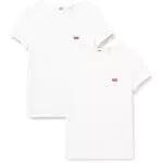 Levi's Damen 2-Pack Tee T-Shirt, White + & White +, XXS