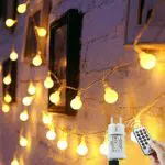 Lichterkette Kugel, 15M 8 Modi und Merk Funktion, lichterketten außen/innen mit Stecker